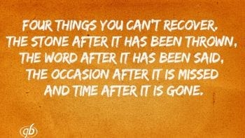 Four Things You Can't Recover